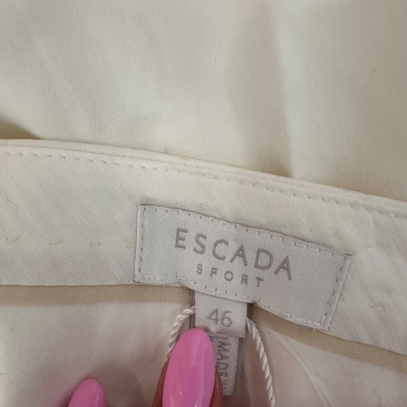 NWT $325 Escada White Theophani Short Size 46/US 16 - Picture 7 of 7